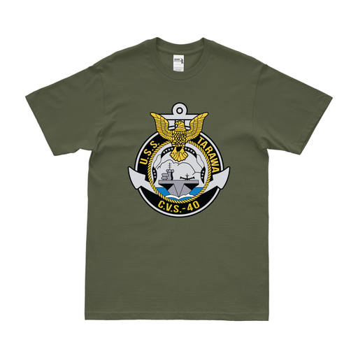 USS Tarawa (CVS-40) T-Shirt Tactically Acquired Military Green Clean Small