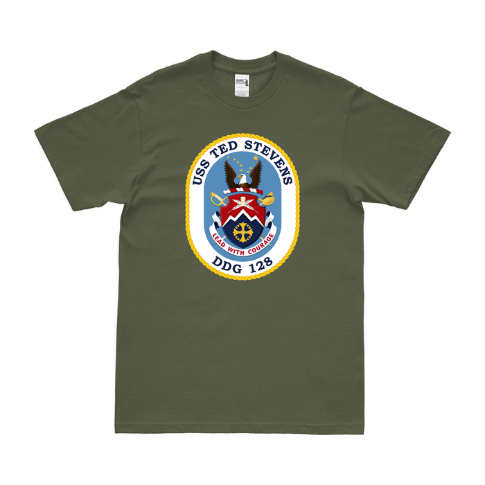 USS Ted Stevens (DDG-128) Logo Emblem T-Shirt Tactically Acquired   