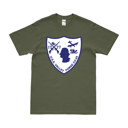 USS Valley Forge (CV-45) T-Shirt Tactically Acquired Military Green Clean Small