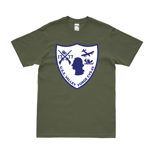 USS Valley Forge (CVS-45) T-Shirt Tactically Acquired Military Green Clean Small