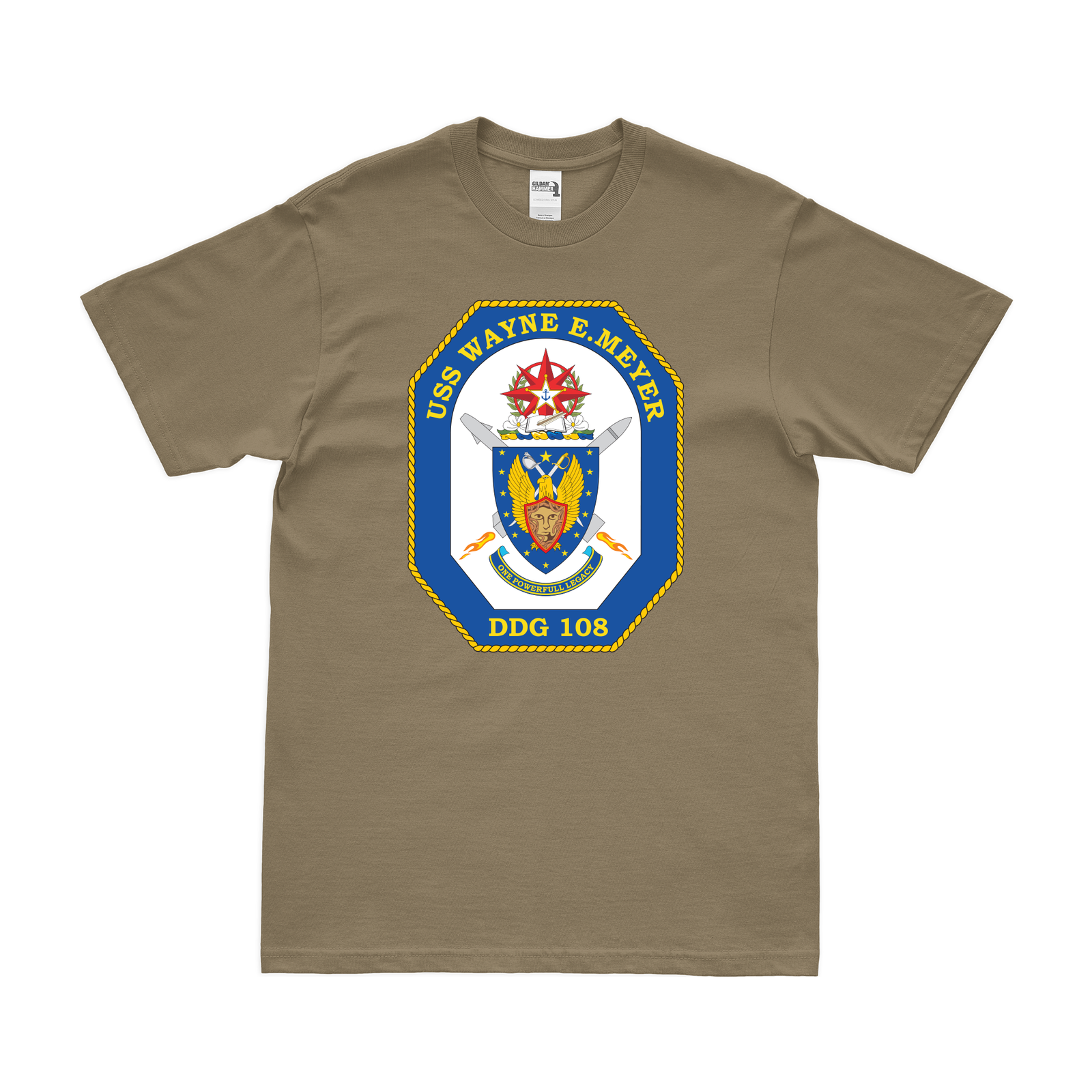 USS Wayne E. Meyer (DDG-108) Logo Emblem T-Shirt Tactically Acquired   