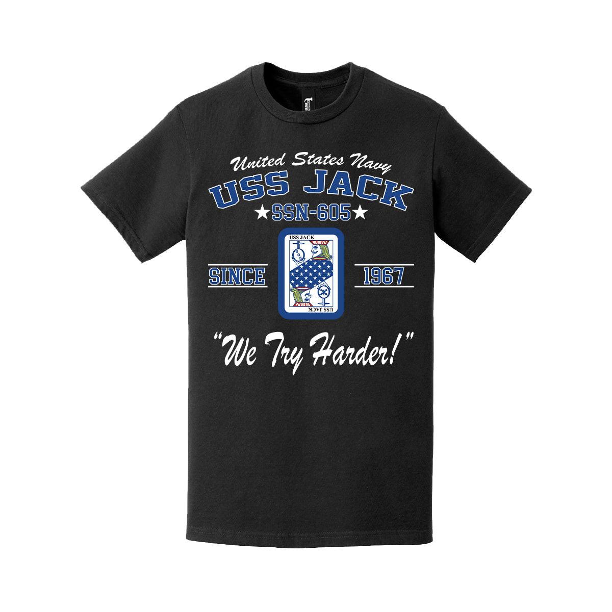 USS Jack (SSN-605) Since 1967 Legacy T-Shirt Tactically Acquired   
