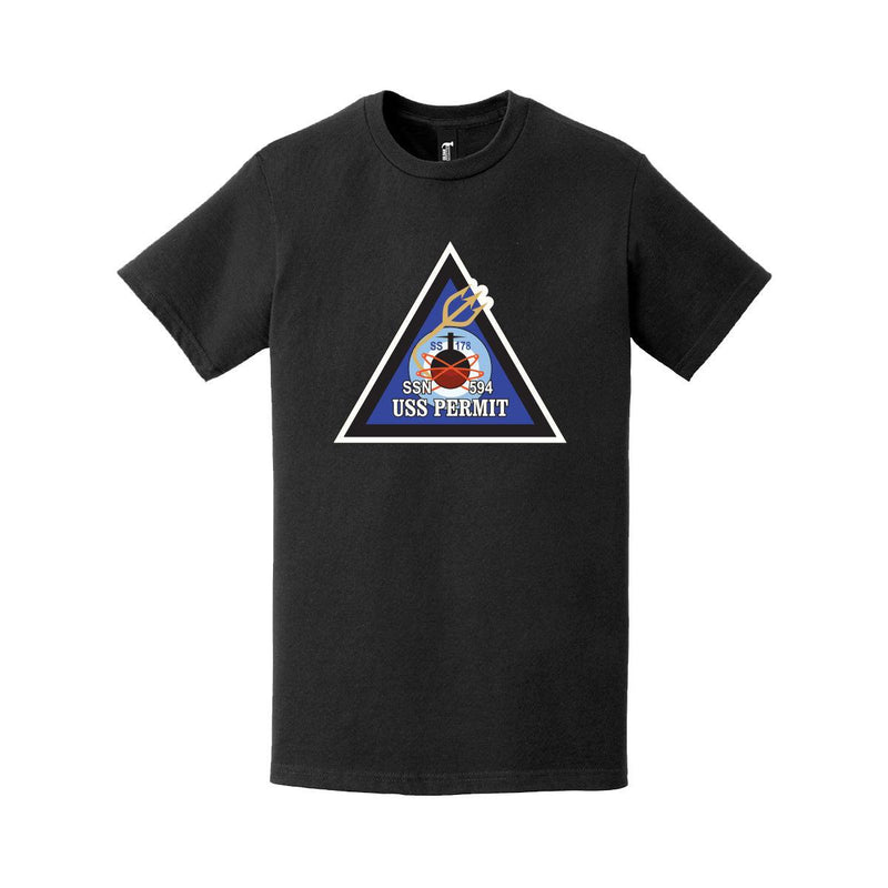 USS Permit (SSN-594) Logo Emblem Crest T-Shirt
