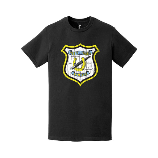 Distressed USS Plunger (SSN-595) Logo Crest T-Shirt Tactically Acquired   