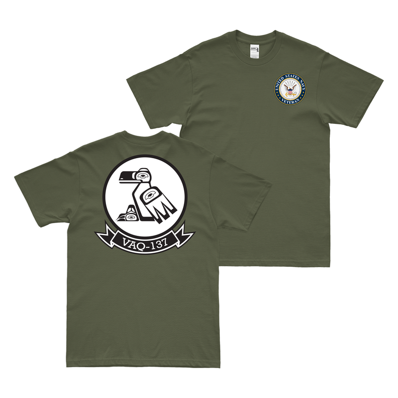 Double-Sided VAQ-137 U.S. Navy Veteran T-Shirt