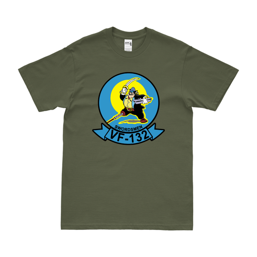 U.S. Navy Fighter Squadron 132 (VF-1132) T-Shirt Tactically Acquired Military Green Clean Small