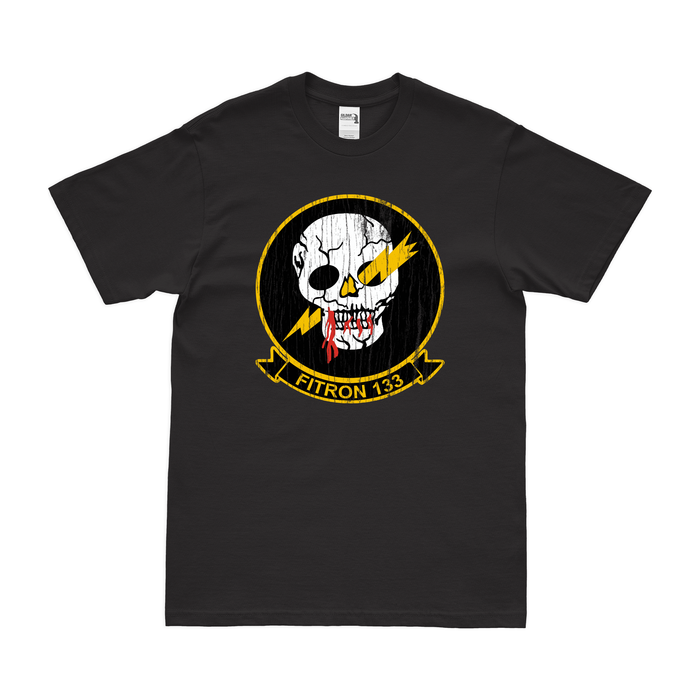 U.S. Navy Fighter Squadron 133 (VF-133) T-Shirt Tactically Acquired Black Distressed Small