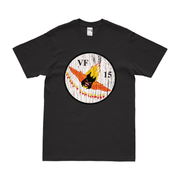 U.S. Navy Fighter Squadron 15 (VF-15) T-Shirt Tactically Acquired Black Distressed Small