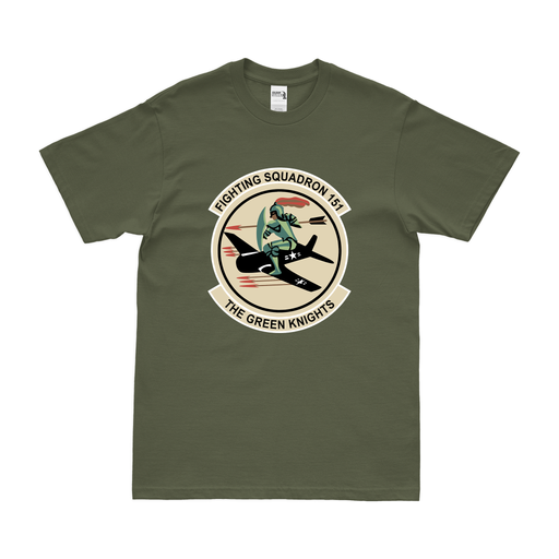 U.S. Navy Fighter Squadron 151 (VF-151) T-Shirt Tactically Acquired Military Green Clean Small