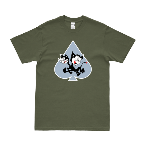 U.S. Navy Fighter Squadron 18 (VF-18) T-Shirt Tactically Acquired Military Green Clean Small