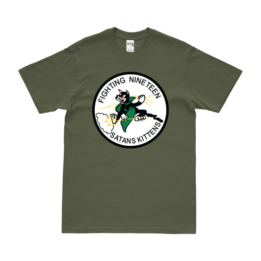 U.S. Navy Fighter Squadron 19 (VF-19) T-Shirt Tactically Acquired Military Green Clean Small