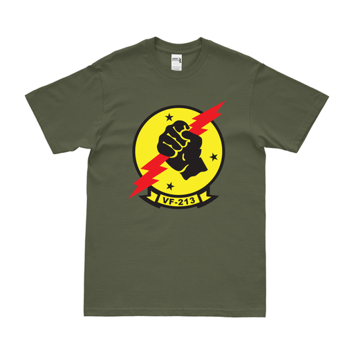 U.S. Navy Fighter Squadron 213 (VF-213) T-Shirt Tactically Acquired Military Green Clean Small