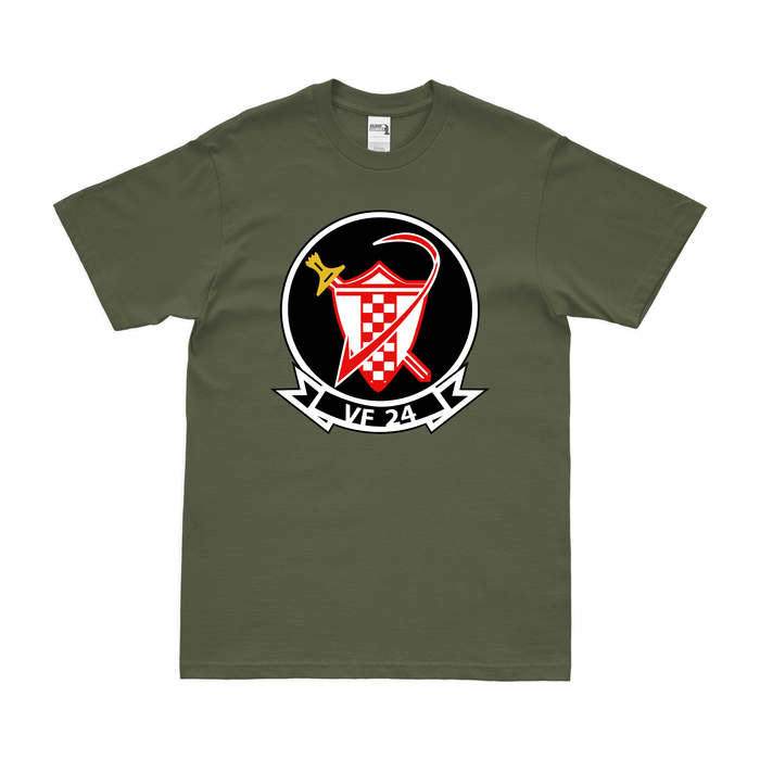 U.S. Navy Fighter Squadron 24 (VF-24) T-Shirt Tactically Acquired Military Green Clean Small