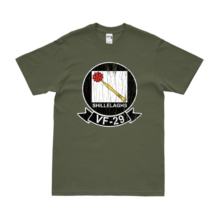 U.S. Navy Fighter Squadron 29 (VF-29) T-Shirt Tactically Acquired Military Green Distressed Small