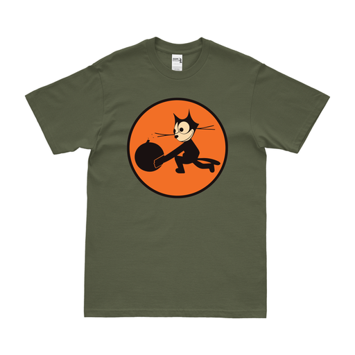 U.S. Navy Fighter Squadron 3 (VF-3) WW2 Logo T-Shirt Tactically Acquired Military Green Clean Small