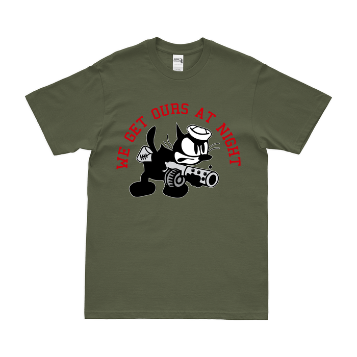 U.S. Navy Fighter Squadron 3 (VF-3) WW2 T-Shirt Tactically Acquired Military Green Clean Small