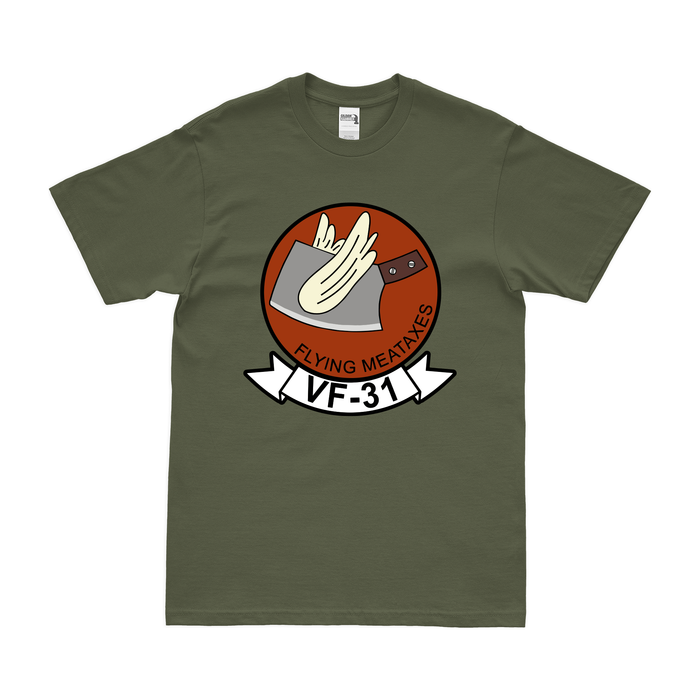 U.S. Navy Fighter Squadron 31 (VF-31) T-Shirt Tactically Acquired Military Green Clean Small