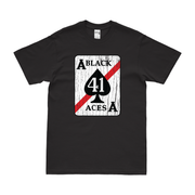U.S. Navy Fighter Squadron 41 (VF-41) Logo T-Shirt Tactically Acquired Black Distressed Small