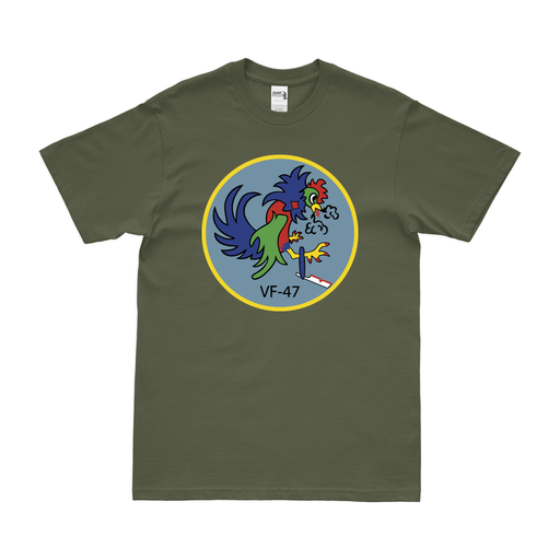 U.S. Navy Fighter Squadron 47 (VF-47) T-Shirt Tactically Acquired Military Green Clean Small