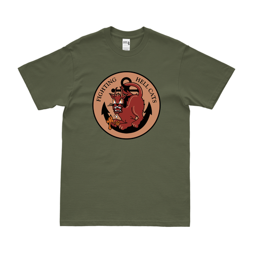 U.S. Navy Fighter Squadron 5 (VF-5) T-Shirt Tactically Acquired Military Green Clean Small