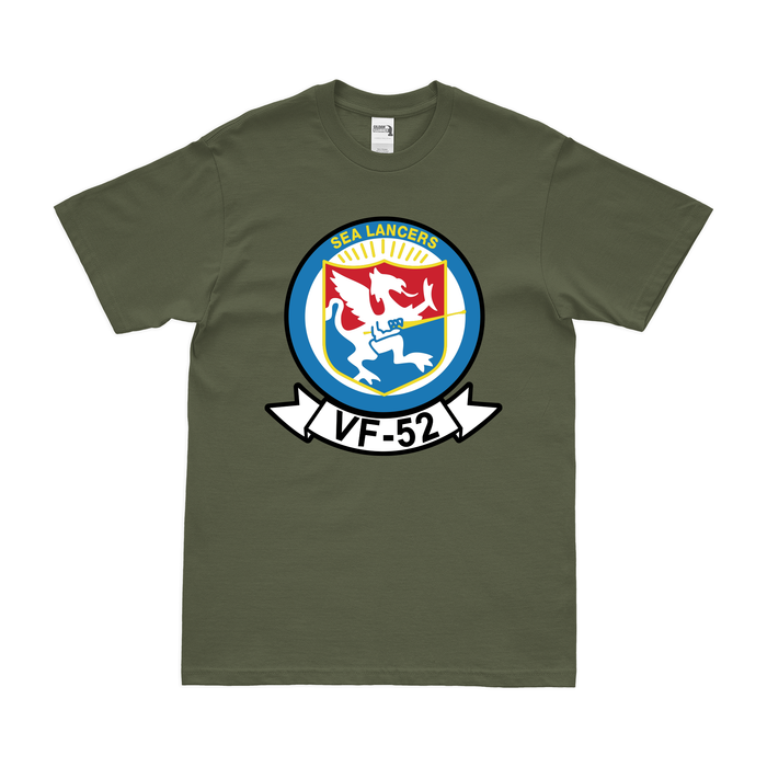 U.S. Navy Fighter Squadron 52 (VF-52) T-Shirt Tactically Acquired Military Green Clean Small