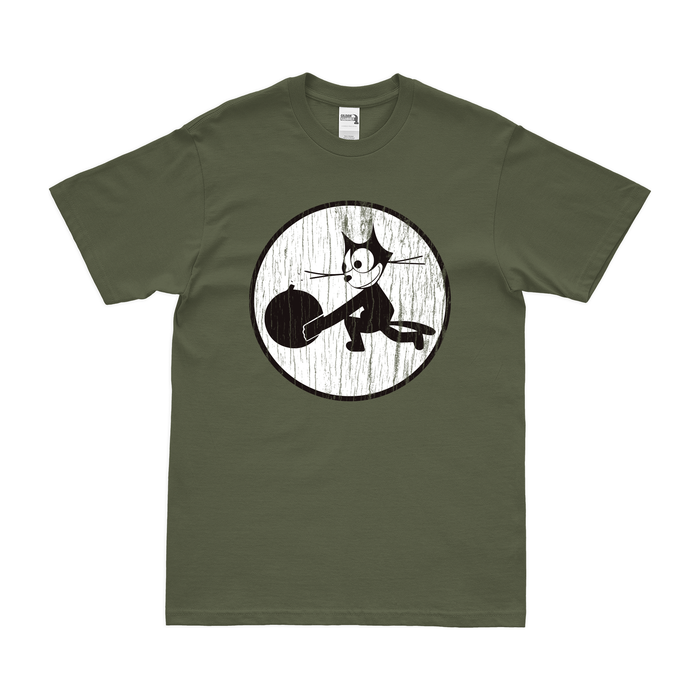 U.S. Navy Fighter Squadron 6 (VF-6) T-Shirt Tactically Acquired Military Green Distressed Small