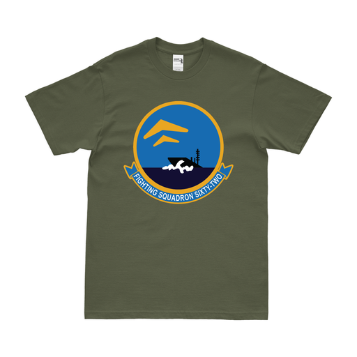 U.S. Navy Fighter Squadron 62 (VF-62) Logo T-Shirt Tactically Acquired Military Green Clean Small