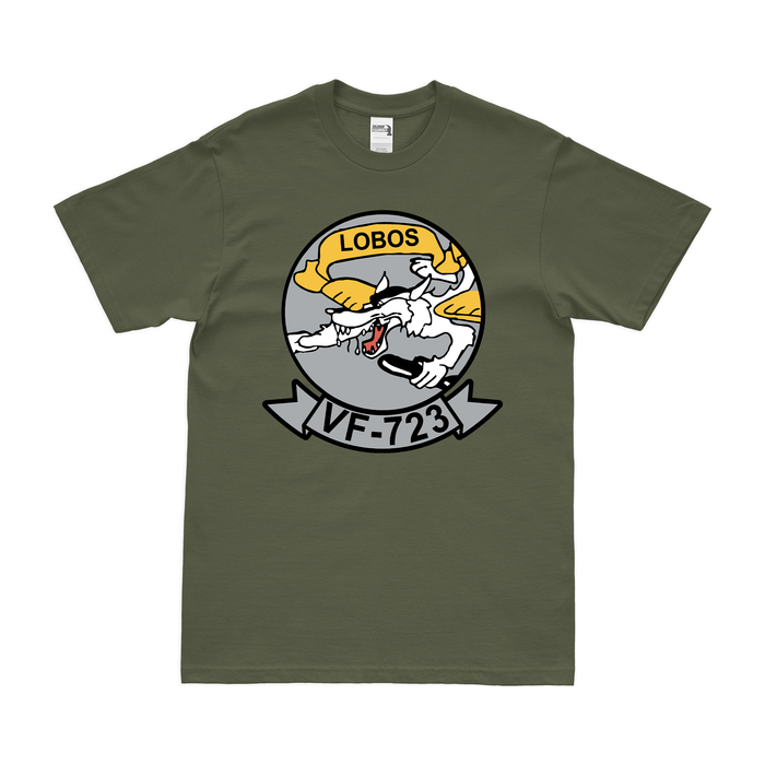 U.S. Navy Fighter Squadron 723 (VF-723) T-Shirt Tactically Acquired Military Green Clean Small