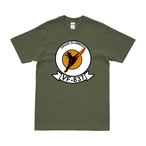 U.S. Navy Fighter Squadron 837 (VF-837) T-Shirt Tactically Acquired Military Green Clean Small