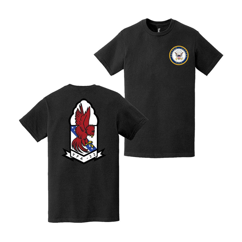Double-Sided VFA-22 Fighting Redcocks U.S. Navy T-Shirt