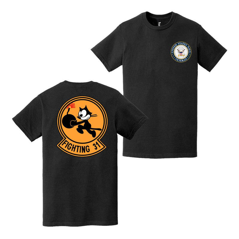 Double-Sided VFA-31 Tophatters Veteran T-Shirt