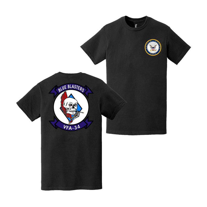 Double-Sided VFA-34 Blue Blasters U.S. Navy T-Shirt
