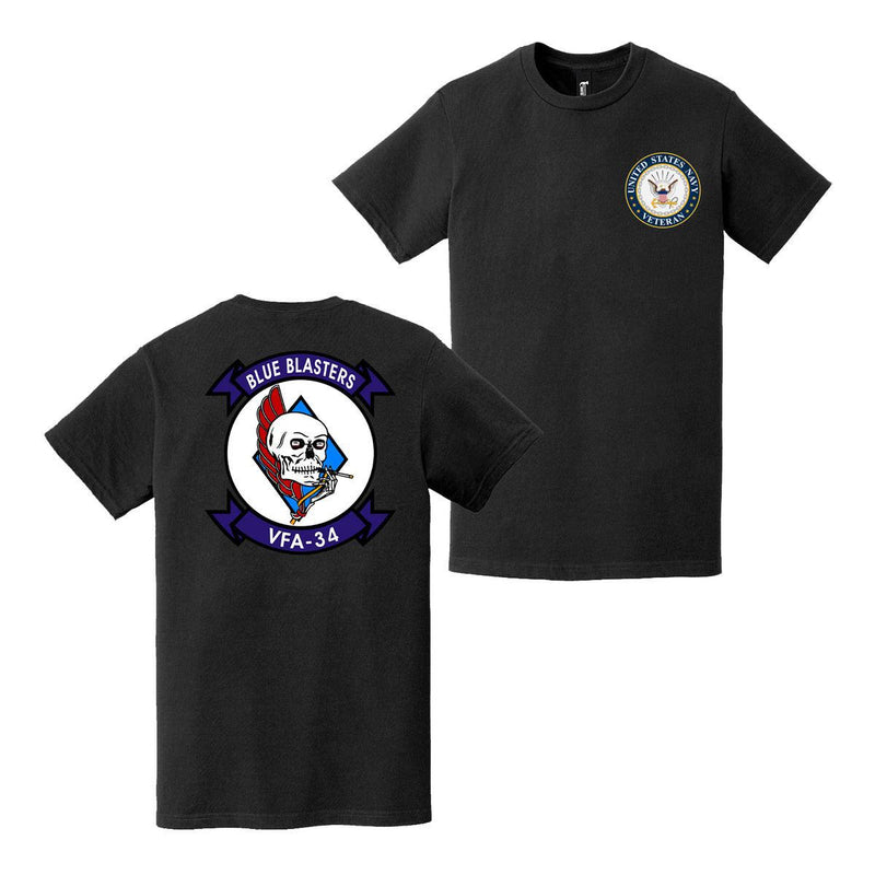 Double-Sided VFA-34 Blue Blasters Veteran T-Shirt