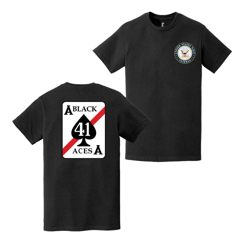 Double-Sided VFA-41 Black Aces Veteran T-Shirt