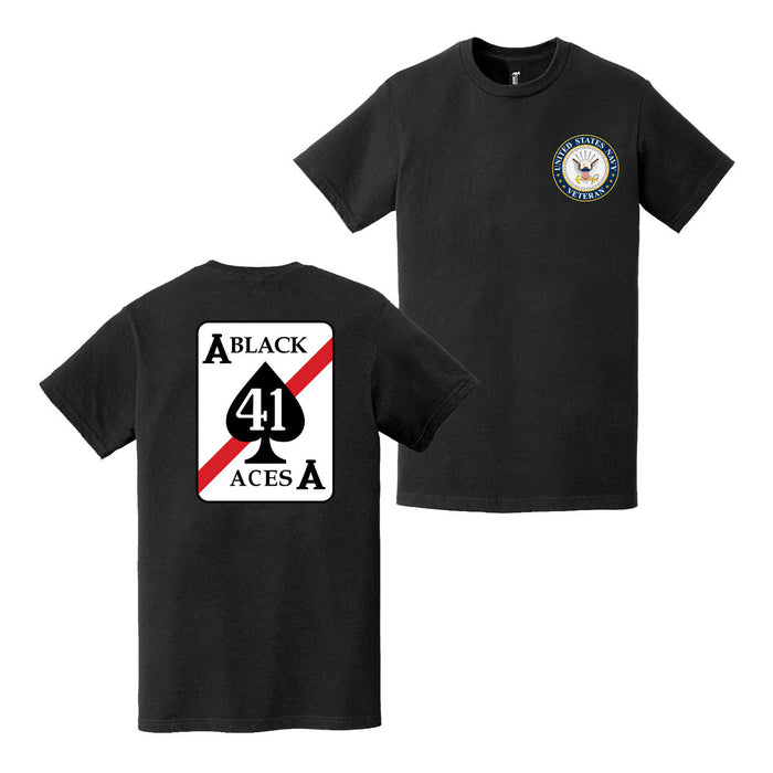 Double-Sided VFA-41 Black Aces Veteran T-Shirt Tactically Acquired   