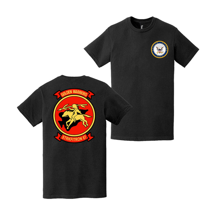 Double-Sided VFA-87 Golden Warriors Logo U.S. Navy T-Shirt Tactically Acquired   