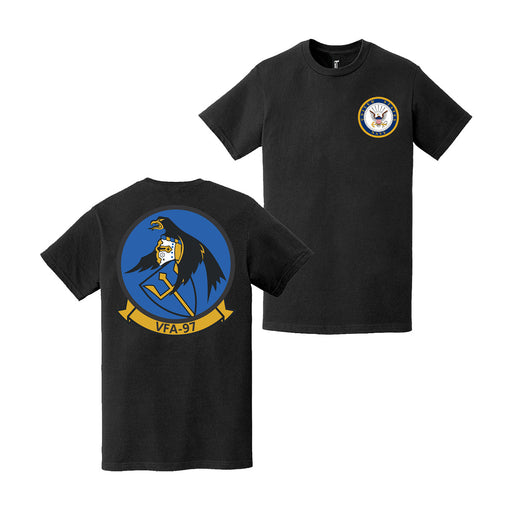 Double-Sided VFA-97 Warhawks Logo U.S. Navy T-Shirt Tactically Acquired   