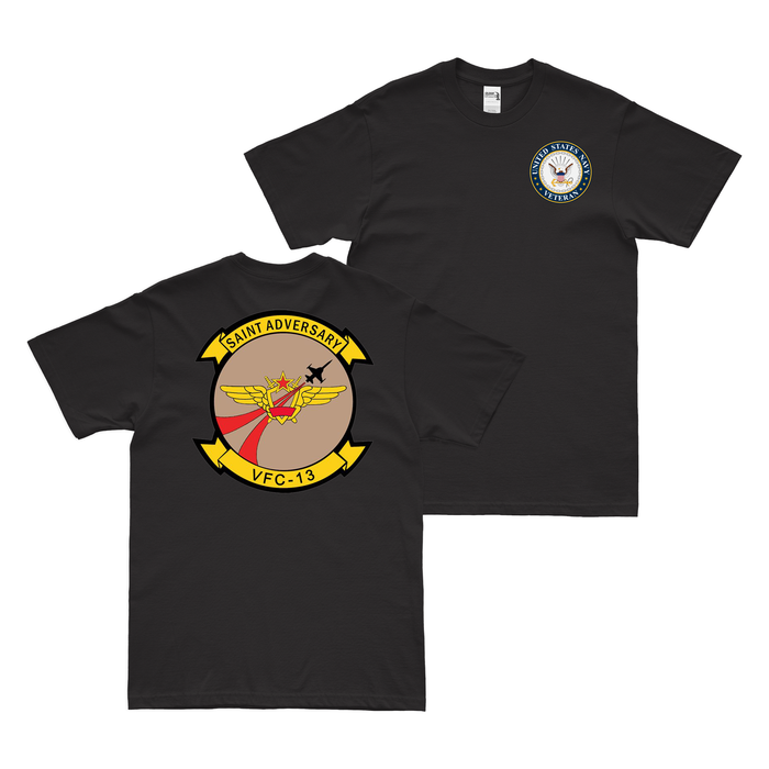 Double-Sided VFC-13 U.S. Navy Veteran T-Shirt Tactically Acquired Black Clean Small