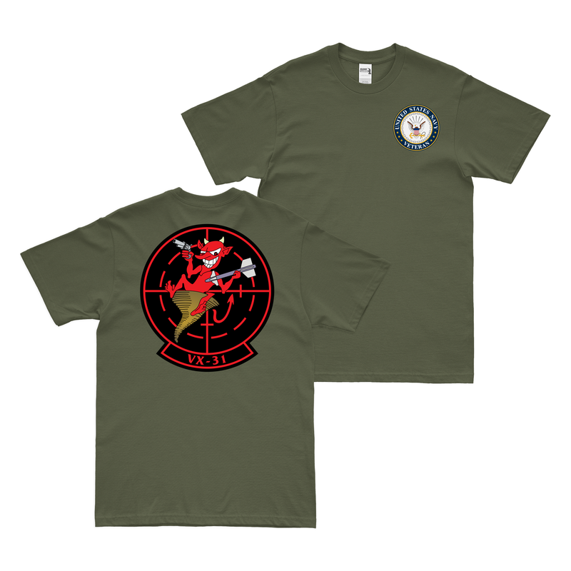 Double-Sided VX-31 U.S. Navy Veteran T-Shirt