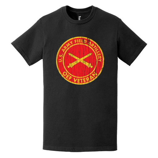 U.S. Army Field Artillery Distressed OEF Veteran T-Shirt Tactically Acquired   