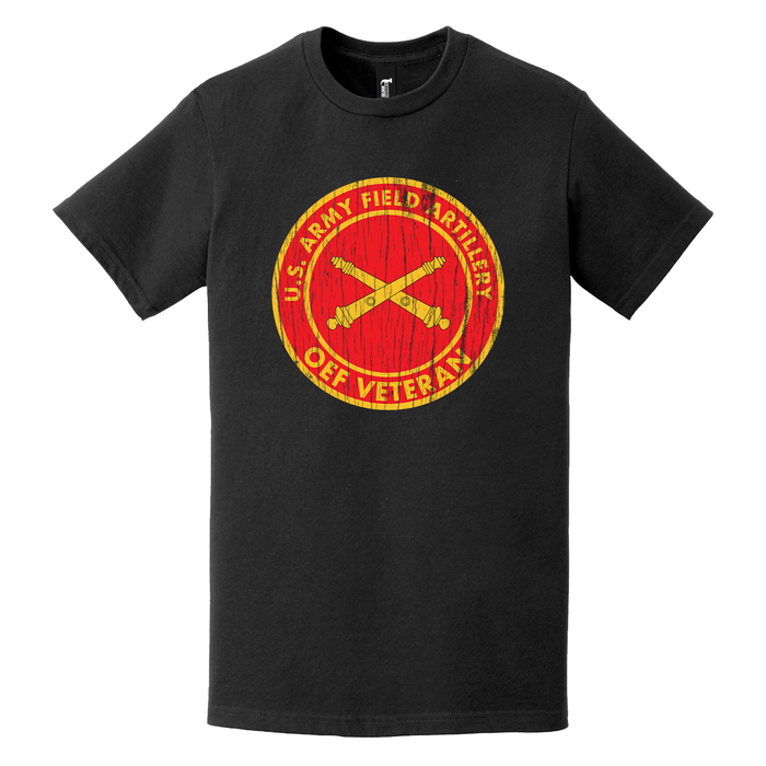 U.S. Army Field Artillery Distressed OEF Veteran T-Shirt Tactically Acquired   