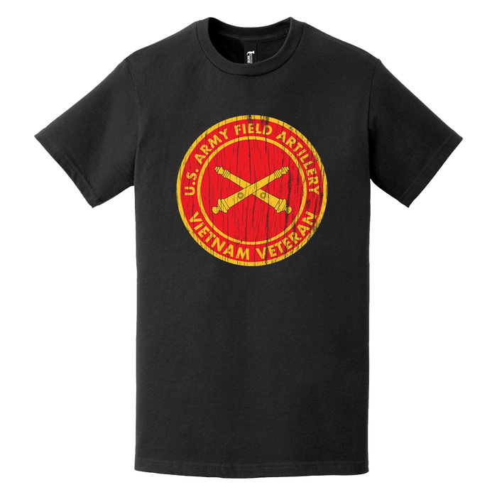 U.S. Army Field Artillery Distressed Vietnam Veteran T-Shirt Tactically Acquired   