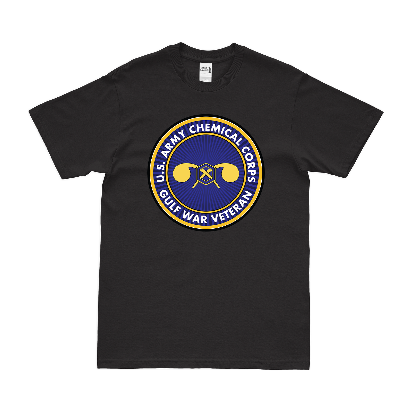 Army Chemical Corps Gulf War Veteran T-Shirt Tactically Acquired Black Clean Small