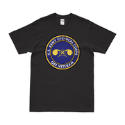 Army Chemical Corps OEF Veteran T-Shirt Tactically Acquired Black Distressed Small