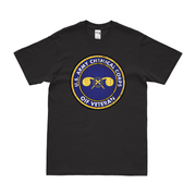 Army Chemical Corps OIF Veteran T-Shirt Tactically Acquired Black Distressed Small