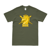 U.S. Army PSYOPS Branch Emblem T-Shirt Tactically Acquired Military Green Distressed Small