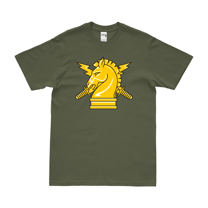 U.S. Army PSYOPS Branch Emblem T-Shirt Tactically Acquired Military Green Clean Small