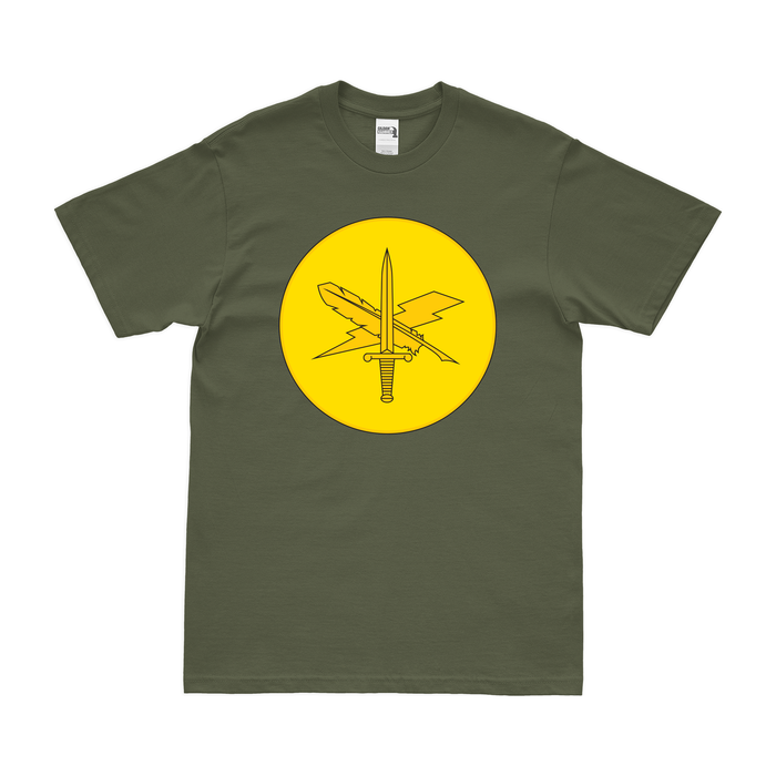 U.S. Army Public Affairs Branch Emblem T-Shirt Tactically Acquired Military Green Clean Small