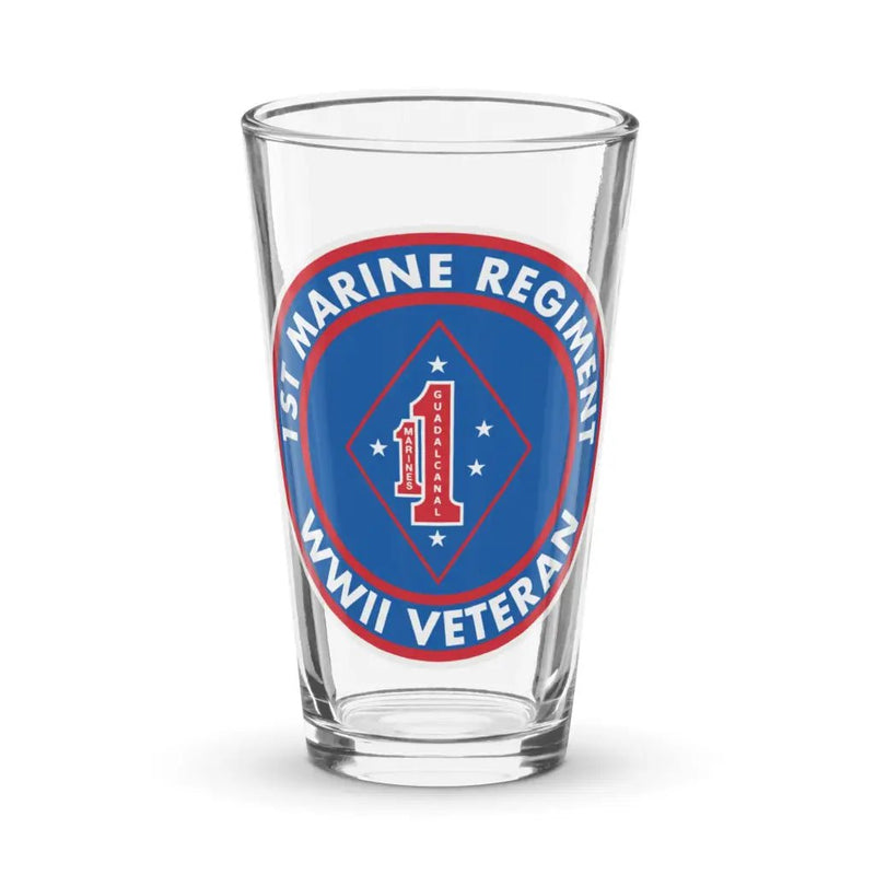 1st Marine Regiment WW2 Veteran Pint Glass