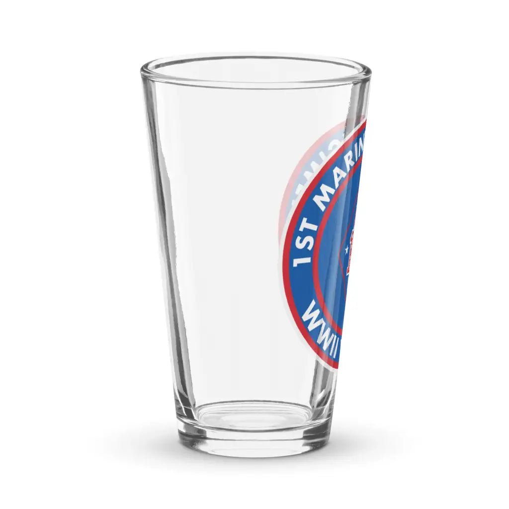 1st Marine Regiment WW2 Veteran Pint Glass Tactically Acquired   